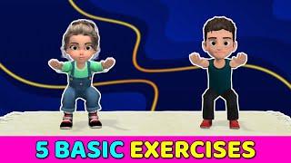 5 BASIC STRENGTH-SPORTS EXERCISES FOR KIDS