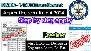 DRDO  VRDE Apprentice Recruitment 2024  Apply Online for 52 Posts DRDO Apprentice recruitment