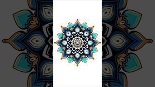 Mandala Coloring Timelapse | Relaxing Digital Color by Number #shorts