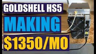 Goldshell HS5 5.4 TH/s Profitability reviews  Handshake and SIACOIN miner #GoldshellHS5