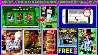 Today's Maintenance End Time | eFootball 2024 Mobile | After Maintenance | Free L. Messi Card 