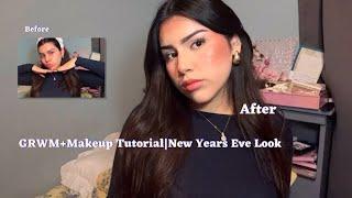 GRWM+Yapping| Makeup Tutorial+New Years Eve Look(Dewy Full Face)