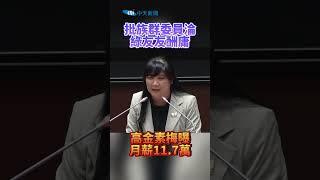 批族群委員淪 綠友友酬庸 高金素梅曝 月薪11.7萬 #shorts