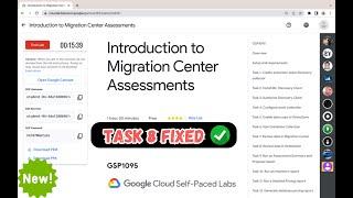 [TASK 8 FIXED] Introduction to Migration Center Assessments || #qwiklabs || #GSP1095 ||
