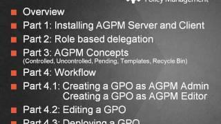 AGPM - Advanced Group Policy Management - Part 0 Overview