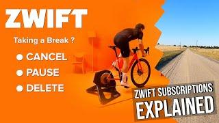 Zwift Subscriptions Explained: Cancelling // Pausing // Deleting Accounts