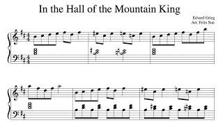 In the Hall of the Mountain King (Edvard Grieg) - Piano Sheet Music | Beautiful Easy Arrangement