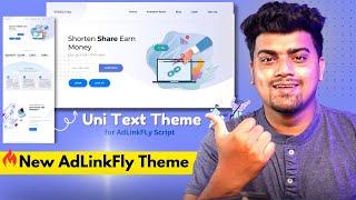 New AdLinkFly ThemeFully Responsive Design Url Shortner Theme | Uni Text Custom Theme