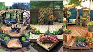 Modern Pallet Garden Decks Ideas |Wooden Garden Deck.