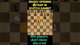 Wow!! AMAZING Opening TRAP in scotch gambit || 99% players don't know this trick