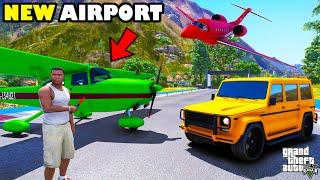 Franklin Made His Own New International Airport In GTA 5 | SHINCHAN and CHOP