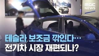 테슬라 보조금 깎인다…전기차 시장 재편되나? (2021.01.22/뉴스투데이/MBC)