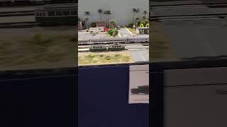 #NScale: Kato Tram vs. #Amtrak #train. #trains #transportation #travel #modeltrains