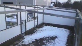 Монтаж стеновых сэндвич-панелей окончен.  Installation of sandwich panels