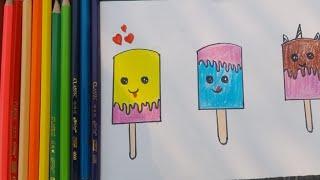 Easy ice-cream drawing ||Simple Drawing ||Easy step by step