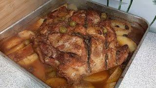 Pernil al Horno con papas / Receta Ahorra tiempo / Cena de Navidad ó Año Nuevo