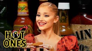 Ariana Grande Hits a High Note While Eating Spicy Wings | Hot Ones