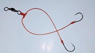 Fishing Knot | Two Fishing Hooks on one Line | T-Knot Fishing - ( T-Knot Tutorial )