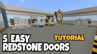 5 Easy Redstone Doors That You Can Build in Minecraft Bedrock!