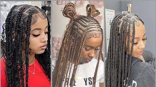 Braids inspo compilation #viral #blackbraids #hairstyles #blacktiktok #braids