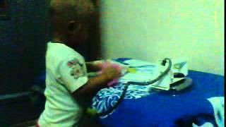 Tanvi KS Ironing her dress