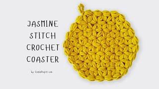 Jasmine Stitch Crochet Coaster | Step-by-step Crochet Along