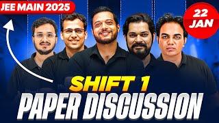 JEE Main 2025 (First Attempt) LIVE Paper Discussion  | Shift 1 - 22nd Jan'2025 