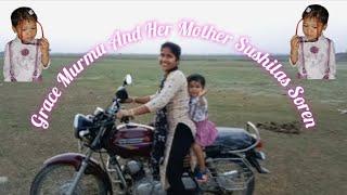 Grace Murmu With Her Mother On A Motor Bike