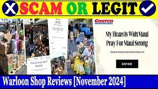 Warloon Shop Reviews (Nov 2024) - Find Out The Legitimacy Of This Website? Must Watch! |