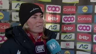 Demi Vollering - Interview at the finish - Liège - Bastogne - Liège Femmes 2024