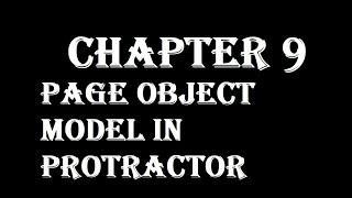 Chapter 9: Page Object Model in Protractor