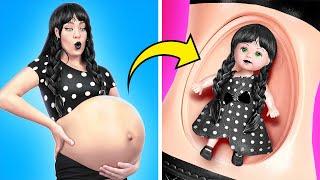 ¡Vampira embarazada rica VS pobre! Vida de las Merlinas bebés* ¡Trucos para mamás vampiro populares!