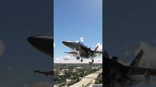 Boeing F/A-18F Superhornet Flies Over Detroit Tigers Stadium