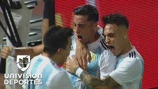 Ramiro Funes Mori pone el 1-0 de Argentina