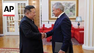 North Korean leader Kim Jong Un meets Russia's Sergei Shoigu in Pyongyang