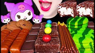 ASMR Marshmallows Chewy Candy Dessert Chocolate 마쉬멜로우 츄이 캔디 먹방 Mukbang, Eating