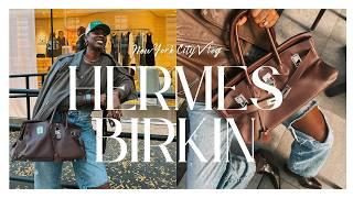 MY FIRST HERMES BIRKIN!!!  | NYC + JPG Shoulder Birkin Vlog