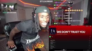 Kai cenat reacts to TYPE SHIT by future, and metro booming. FT- Travis Scott, and playboi carti