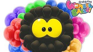 Learn Colors With Funny Cartoon Squishy Balls For Kids | WonderBalls Squishy Balls Cartoon