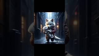 Puppy Sad and Struggle Story | Wolf help Puppy | #cat #dog #wolf #puppy #life #crueltyfree