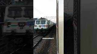 WAP7 IS UNSTOPPABLE 🫣 With LHB COACH  #shorts #youtubeshorts #indianrailways #railduniya #railway