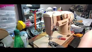Singer 401a sewing machine demonstration