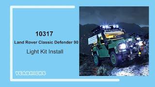 Yeabricks Light kit Install in the Lego Land Rover Classic Defender 90 10317