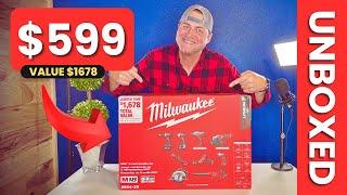 Unboxing 9-Piece Milwaukee M18 Power Tool Combo Kit! This Things Has A Leaf Blower!