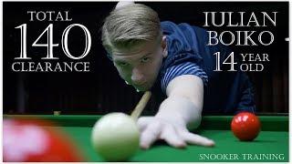 TOTAL CLEARANCE! Iulian Boiko 140 | Training | SnookerUA