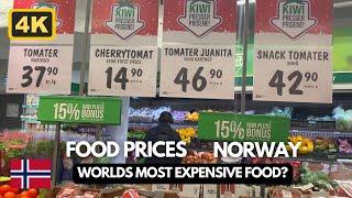 FOOD PRICES in Norway | Worlds MOST Expensive Food? | Typical Norwegian Supermarket | Unbelievable