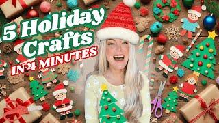 5 Easy Holiday Crafts for Kids in 4 Minutes! | Fun & Festive DIY Ideas with Miss Daisy