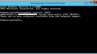 RepAdmin DsBindWithCred failed with status 1753 (0x6d9) There are no more endpoints available