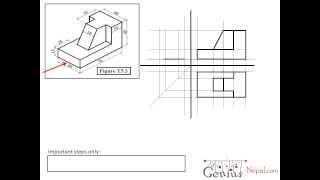 Engineering Drawing Tutorials/Orthographic drawing 1 with front view and slide view (T 5.3)