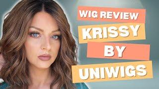 Review of Krissy by Uniwigs /Brunette Balayage Human Hair Wig/ How to Conceal the Knots